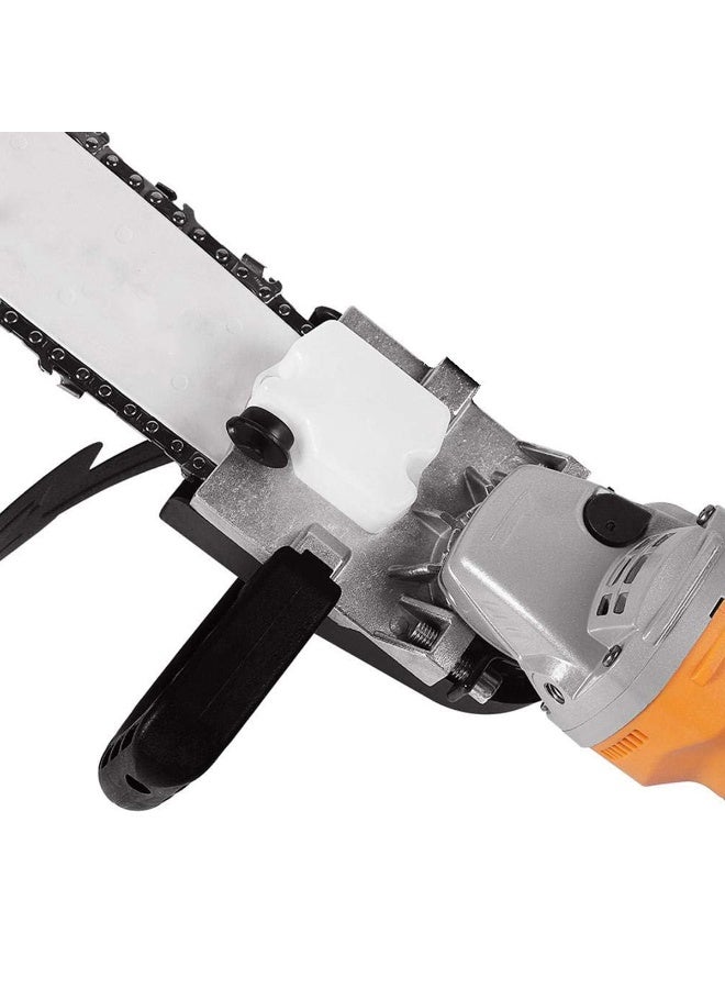 بروفيشنال حامل ملحق لمنشار كهربائي بطول 11.5 بوصة لطاحونة الزاوية، طقم أدوات قطع الخشب مع قضيب توجيه، واقي سلسلة، مقبض، مناسب لقطع أغصان الأشجار، جذوع الأشجار، الخيزران، أدوات كهربائية للغابات والحدائق والأعمال اليدوية، ملحق عالمي متوافق، شديد التحمل، قطع سريع - Image 3